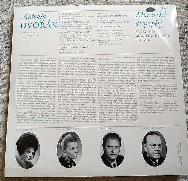 Antonín Dvořák - Eva Zikmundová, Ivo Žídek, Věra Soukupová, Alfred Holeček - Obrázek 2