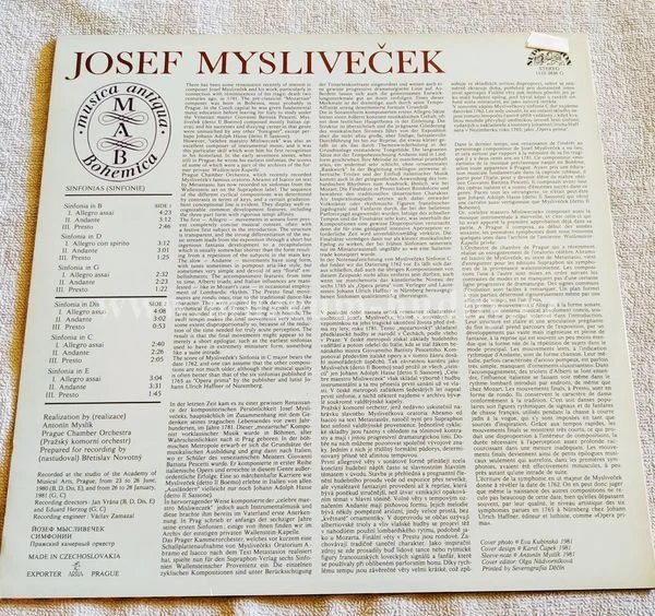 Josef Mysliveček, Prague Chamber Orchestra - Obrázek 2