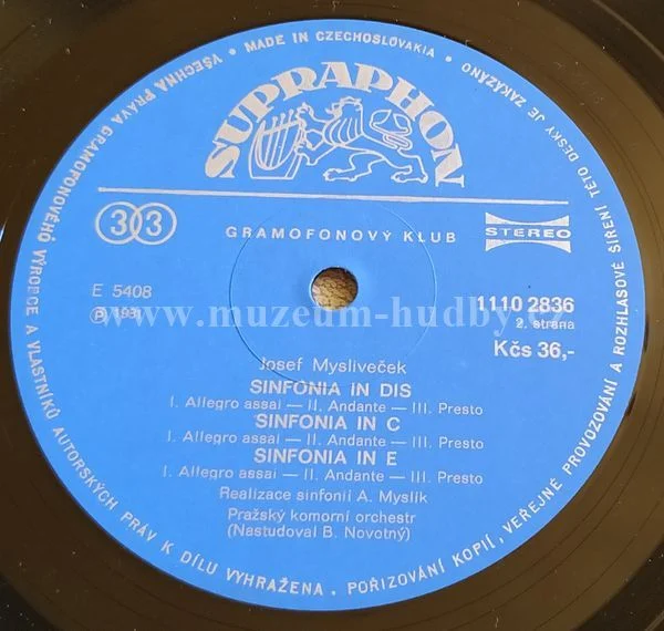 Josef Mysliveček, Prague Chamber Orchestra - Obrázek 4
