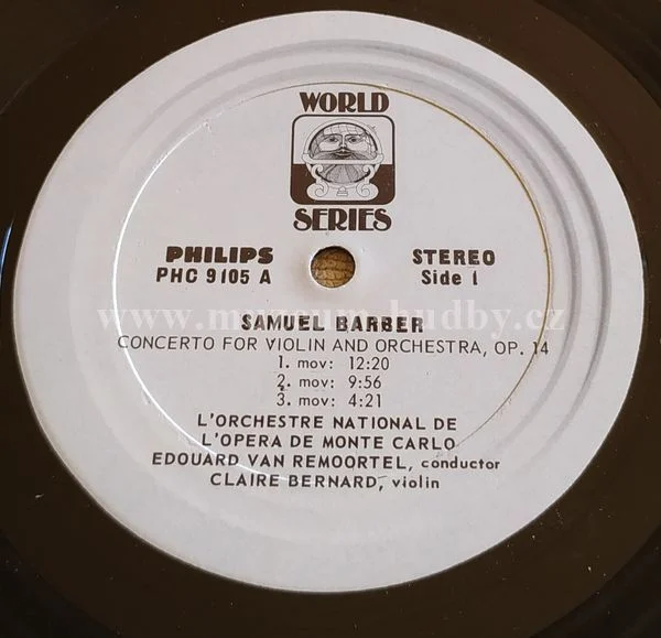 Samuel Barber, Darius Milhaud, L'Orchestre National De L'Opéra De Monte Carlo, Claire Bernard - Obrázek 3