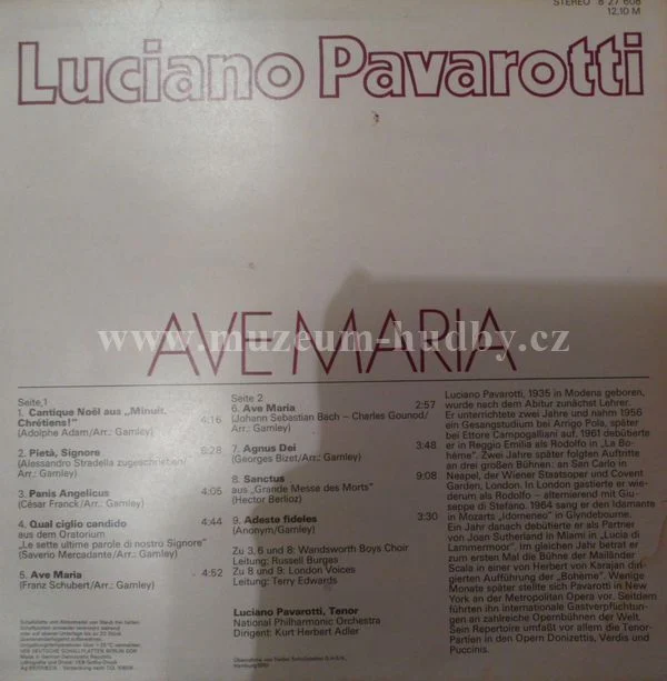 Luciano Pavarotti, National Philharmonic Orchestra, Kurt Herbert Adler - Obrázek 2