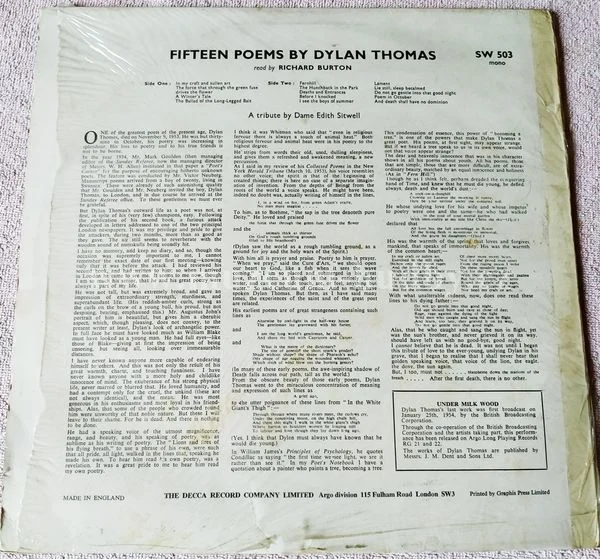 Richard Burton (2) Reads 15 Poems By Dylan Thomas - Obrázek 2