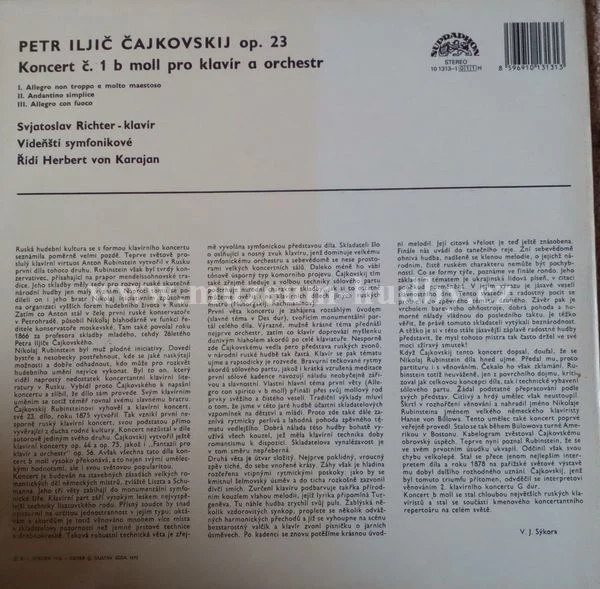 Čajkovskij, Svjatoslav Richter, Vídenští Symfonikové - Obrázek 2