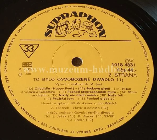 Jiří Voskovec a Jan Werich, Jaroslav Ježek, Ježkův Orchestr Osvobozeného Divadla - Obrázek 5