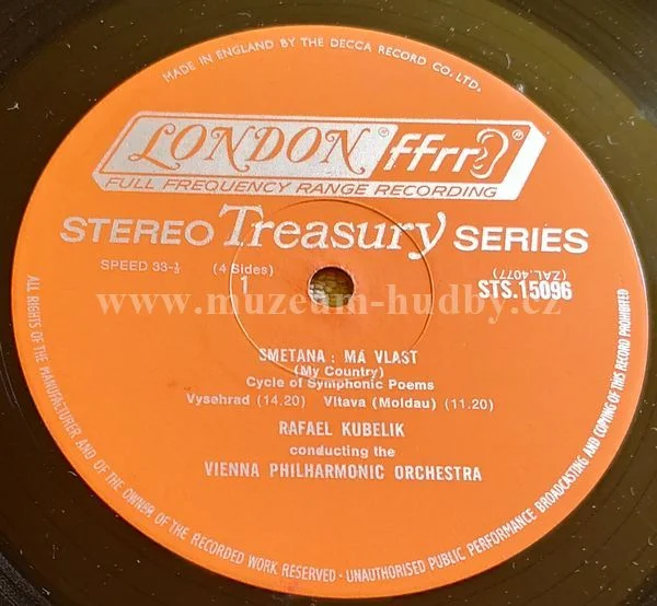 Smetana, Kubelik, Vienna Philharmonic Orchestra - Obrázek 3