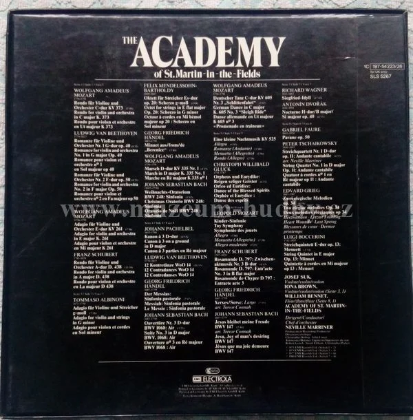 The Academy Of St. Martin-in-the-Fields, Sir Neville Marriner, Johann Sebastian Bach, Tomaso Albinoni, Franz Schubert, Georg Friedrich Händel, Johann Pachelbel, Wolfgang Amadeus Mozart - Obrázek 2