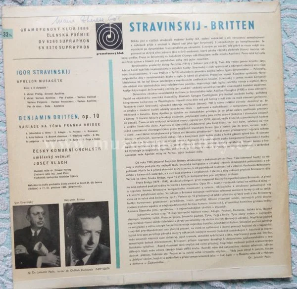 Igor Stravinskij / Benjamin Britten - Obrázek 2
