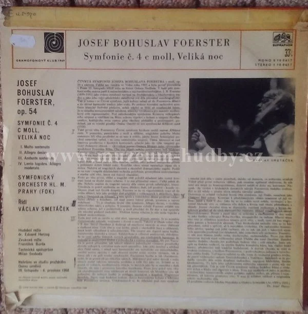 Prague Symphony Orchestra Conductor Václav Smetáček, J.B. Foerster - Obrázek 2