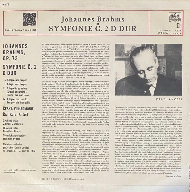 Johannes Brahms, Česká filharmonie, Karel Ančerl - Obrázek 2