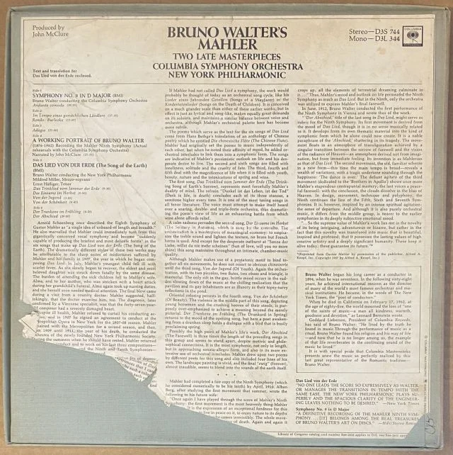 Bruno Walter, Columbia Symphony Orchestra, The New York Philharmonic Orchestra - Obrázek 2