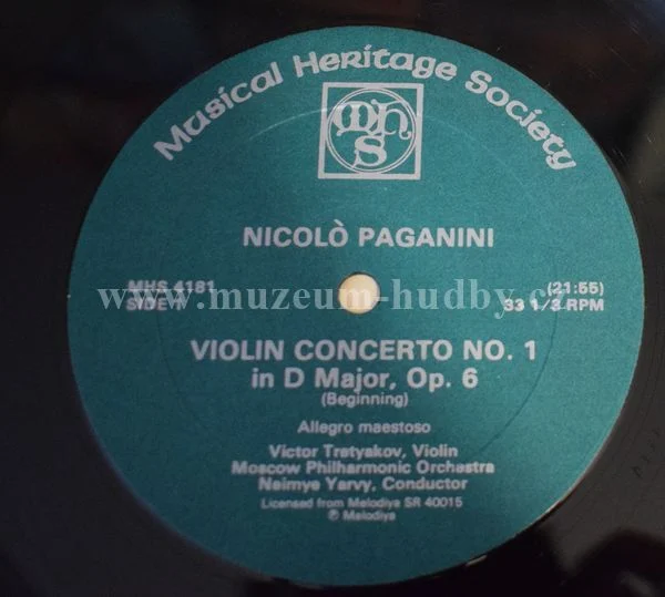 Nicol? Paganini, Neimye Yarvy, Moscow Philharmonic Orchestra, Victor Tretyakov - Obrázek 3