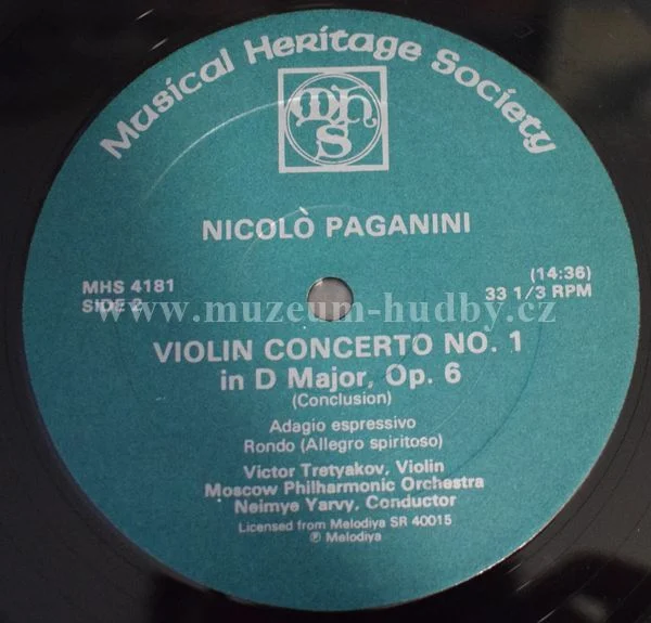 Nicol? Paganini, Neimye Yarvy, Moscow Philharmonic Orchestra, Victor Tretyakov - Obrázek 4