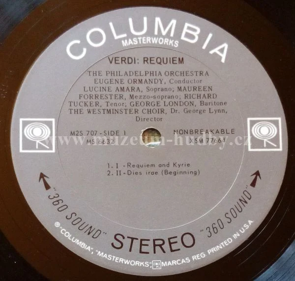 More Images Verdi - Eugene Ormandy, The Philadelphia Orchestra, Lucine Amara, Maureen Forrester, Richard Tucker (2), George London (2), The Westminster Choir - Obrázek 3