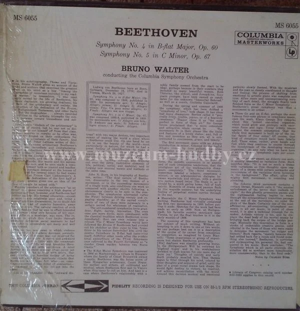 Bruno Walter, Columbia Symphony Orchestra, Beethoven - Obrázek 2