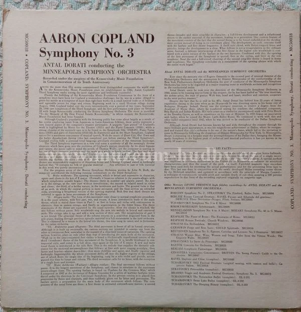 Aaron Copland - Antal Dorati Conducting The Minneapolis Symphony Orchestra - Obrázek 2