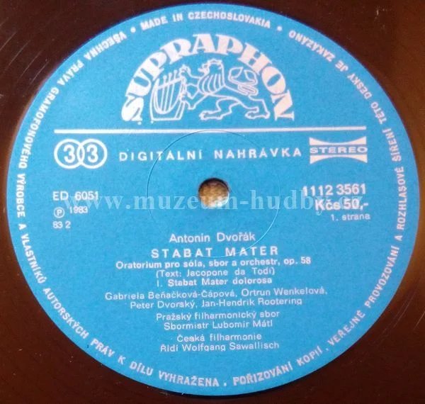 Dvořák - Beňačková • Wenke • Dvorský • Rootering, Czech Philharmonic Chorus and Orchestra, Wolfgang Sawallisch - Obrázek 3