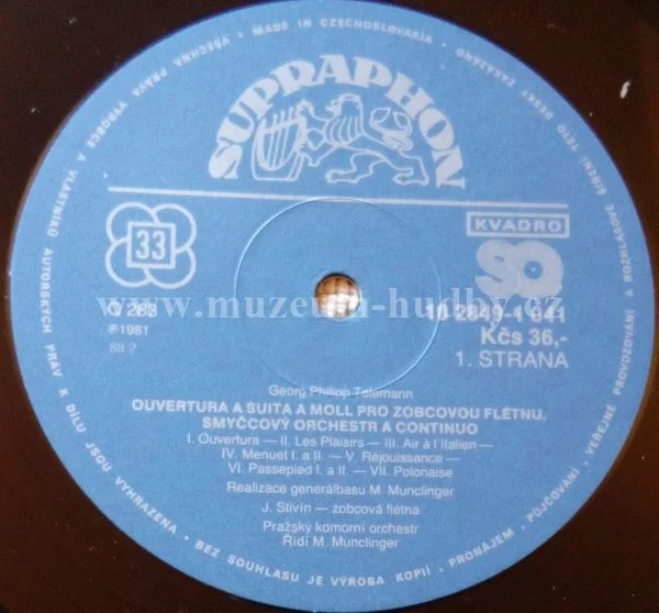 Telemann, Jiří Stivín, Pražský Komorní Orchestr, Milan Munclinger - Obrázek 3
