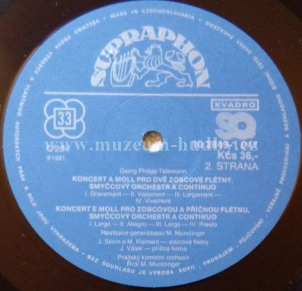 Telemann, Jiří Stivín, Pražský Komorní Orchestr, Milan Munclinger - Obrázek 4