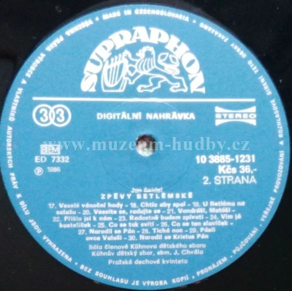 Jan Seidel / Kühnův Dětský Sbor / Pražské Dechové Kvinteto - Obrázek 4