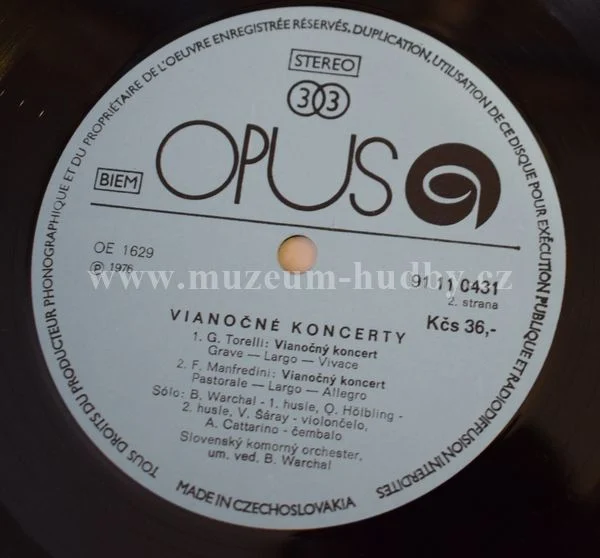 Torelli/Manfredini/Locatelli, Slovak Chamber Orchestra, Bohdan Warchal - Obrázek 3
