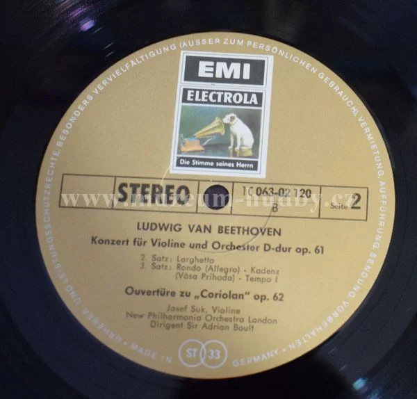 Beethoven – Josef Suk, New Philharmonia Orchestra London, Sir Adrian Boult - Obrázek 3