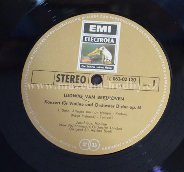 Beethoven – Josef Suk, New Philharmonia Orchestra London, Sir Adrian Boult - Obrázek 4