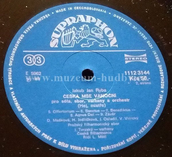 Jakub Jan Ryba - Czech Philharmonic Chorus And Czech Philharmonic Orchestra, Lubomír Mátl - Obrázek 8