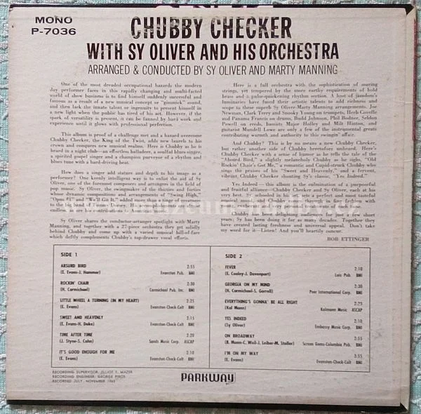 Chubby Checker With Sy Oliver And His Orchestra - Obrázek 2