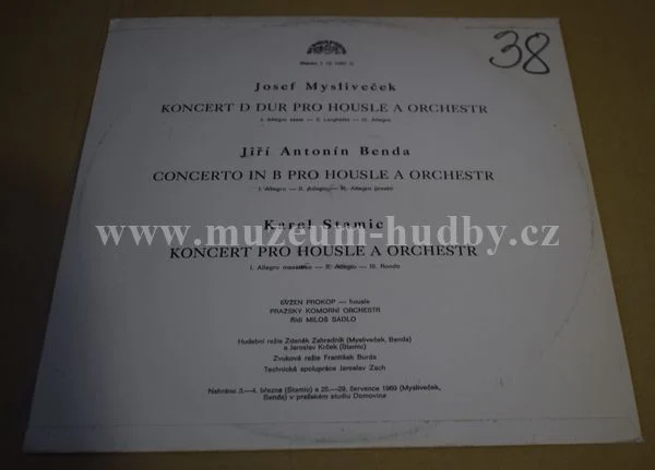 Jiří Antonín Benda, Karel Stamic, Josef Mysliveček - Obrázek 2