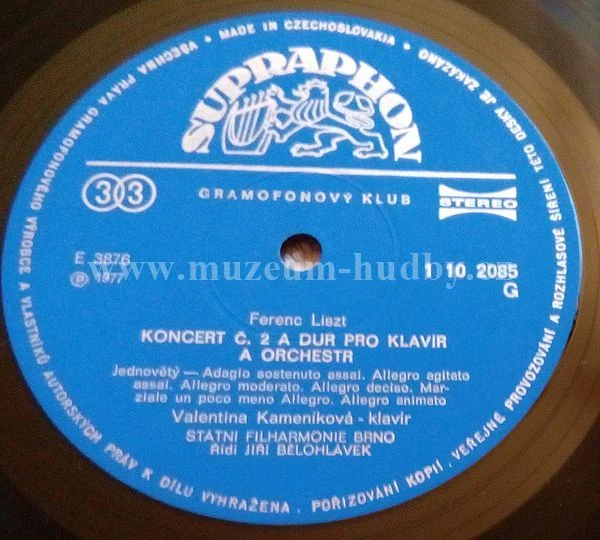 Franz Liszt, Valentina Kameníková, Brno State Philharmonic Orchestra, Jiří Bělohlávek - Obrázek 3