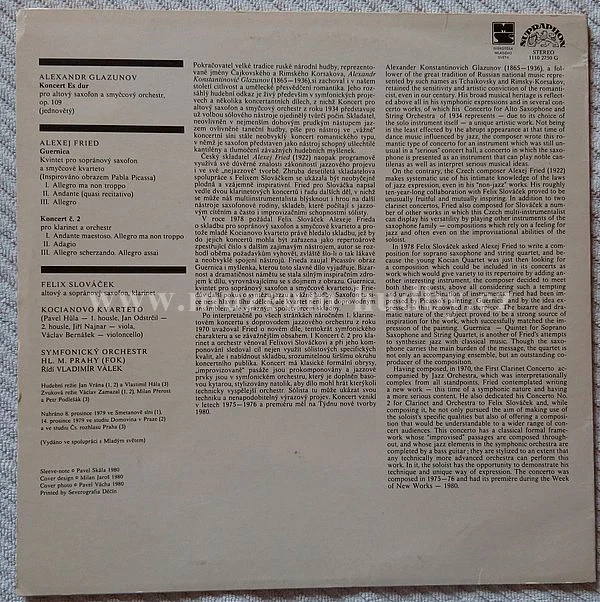 Felix Slováček, Kocianovo Kvarteto, Symfonický Orchestr Hl. M. Prahy (FOK) - Obrázek 2
