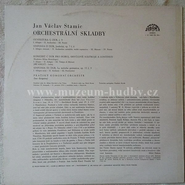 Jan Václav Stamic, Pražský Komorní Orchestr - Obrázek 2