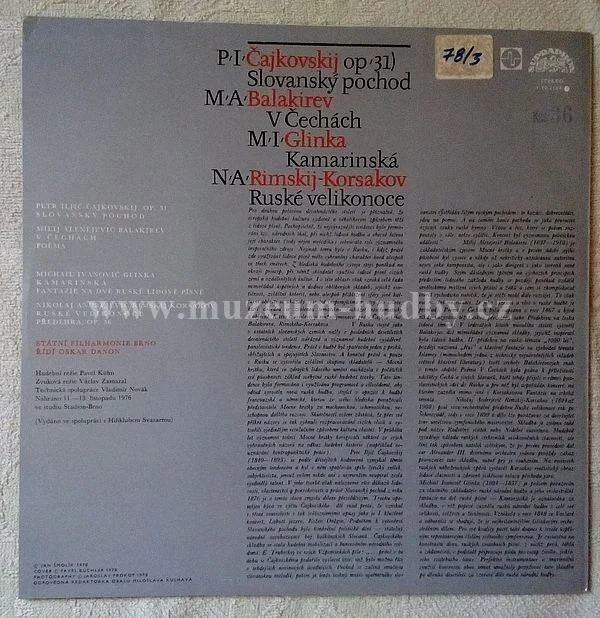 Tchaikovsky / Balakirev / Glinka / Rimsky-Korsakov - Brno State Philharmonic Orchestra / Oskar Danon - Obrázek 2