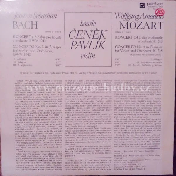 Johann Sebastian Bach / Wolfgang Amadeus Mozart / Čeněk Pavlík / ... - Obrázek 2