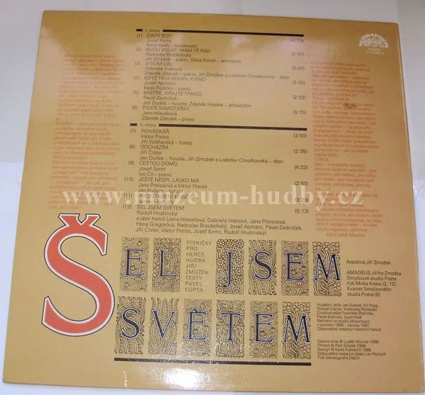 Šel Jsem Světem (Písničky Pro Herce) - Obrázek 2