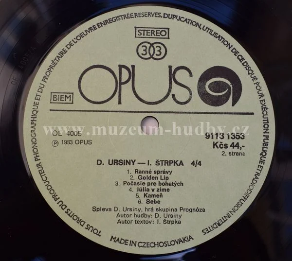 Dežo Ursiny, Ivan Štrpka, Prognóza - Obrázek 3