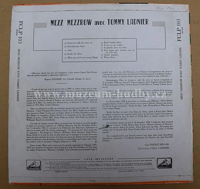 Mezz Mezzrow Avec Tommy Ladnier - Obrázek 2