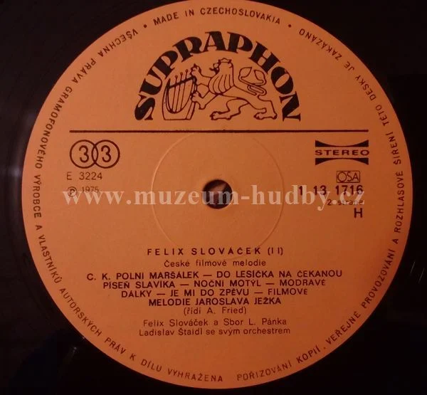 Ladislav Štaidl Se Svým Orchestrem / Felix Slováček - Obrázek 3