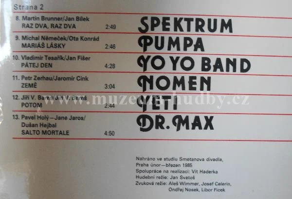 Dr. Max / Yeti / Nomen / Yo Yo Band / Pumpa / Spektrum - Obrázek 4