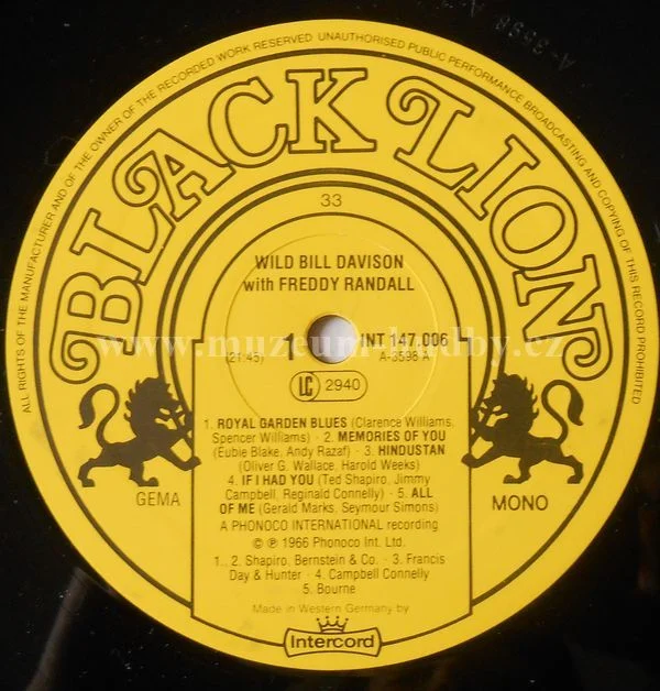 Wild Bill Davison With Freddie Randall And His Band - Obrázek 4