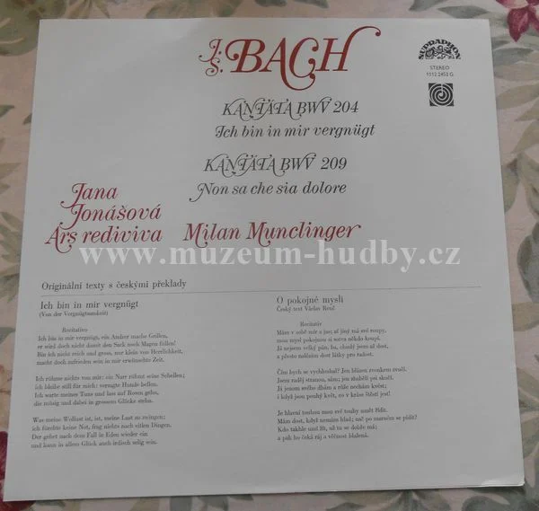 Bach - Jana Jonášová, Ars Rediviva, Milan Munclinger - Obrázek 5