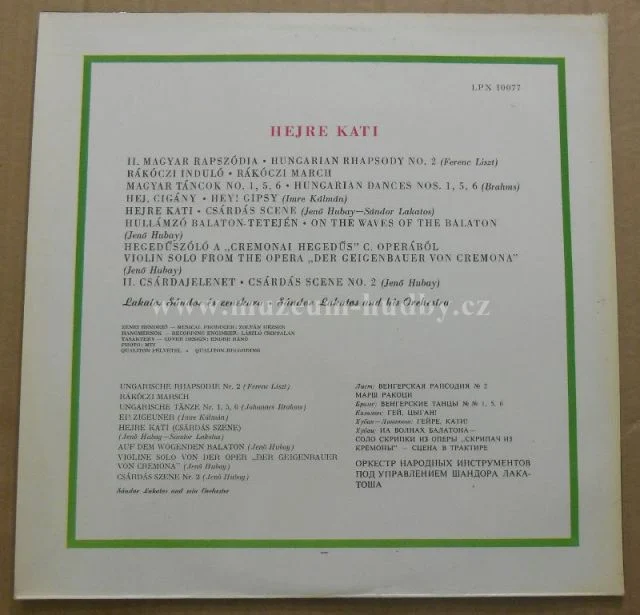 S. Lakatos And His Gipsy Band ?– Hejre Kati - Obrázek 2