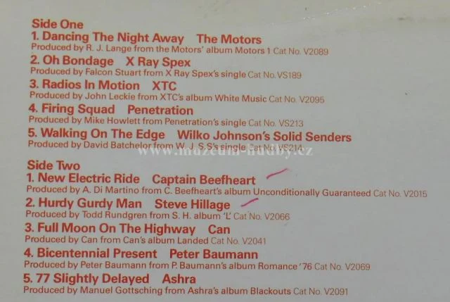 Captain Beefheart / Motors / X Ray Spex / XTC / Penetration / Wilko Johnson's Solid Senders / Steve Hillage / Can / Peter Baumann / Ashra / U-Roy / Johnny Clarke / Mighty Diamonds - Obrázek 5