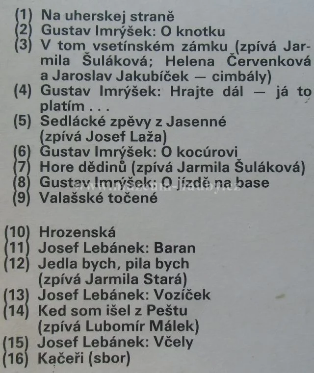 GUSTAV IMRYSEK / JOSEF LEBANEK / JARMILA SULAKOVA / HELENA CERVENKOVA / JAROSLAV JAKUBICEK / JOSEF LAZA / JARMILA STARA / KACERI - Obrázek 3