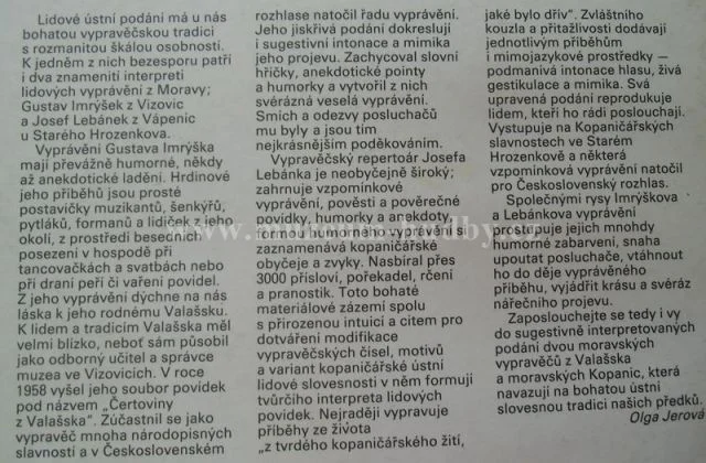 GUSTAV IMRYSEK / JOSEF LEBANEK / JARMILA SULAKOVA / HELENA CERVENKOVA / JAROSLAV JAKUBICEK / JOSEF LAZA / JARMILA STARA / KACERI - Obrázek 5