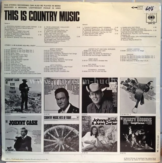 Johnny Cash & June Carter,Tommy Collins,Stonewall Jackson,Carter Family,Carl & Pearl Butler,Lester Flatt & Earl Scruggs,Marty Robbins,Lefty Frizzel, Carl Smith,Statler Brothers,Johnny Dollar - Obrázek 2