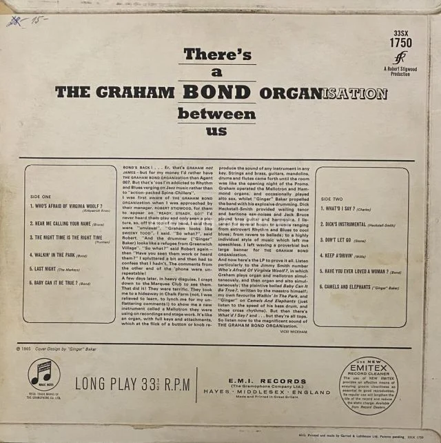 Graham Bond Organization / Dick Heckstall / Ginger Baker / Jack Bruce - Obrázek 2