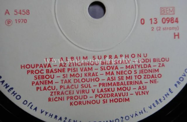 IX.ALBUM SUPRAPHONU - Gott, Zagorová, Neckář, Voborníková, Bobek - Obrázek 6